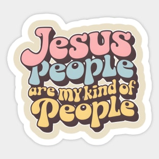 "Jesus People" Retro Bubble Letter Tee Sticker